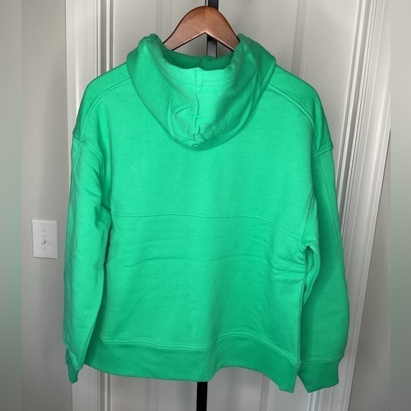 EVERLANE The Track Organic Cotton Popover Hoodie, Mint Green, NWT - Picture 6 of 9